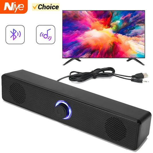 Bluetooth Speaker USB Powered for TV Pc Laptop Gaming Home Theater Surround Audio System